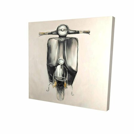 BEGIN HOME DECOR 16 x 16 in. Small Black Moped-Print on Canvas 2080-1616-TR49